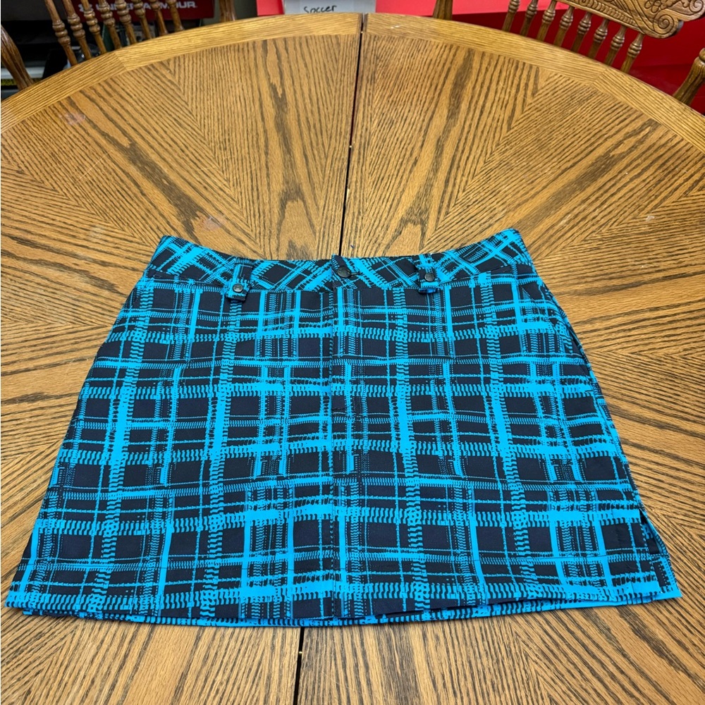 Under Armour Blue Plaid Mini Skirt